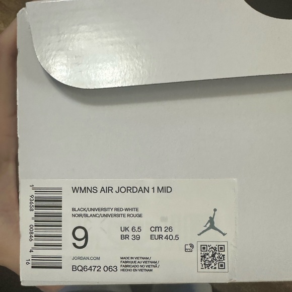 Air Jordan 1 Mid 'Alternate Swooshes Red Yellow (Women's) - Picture 7 of 7